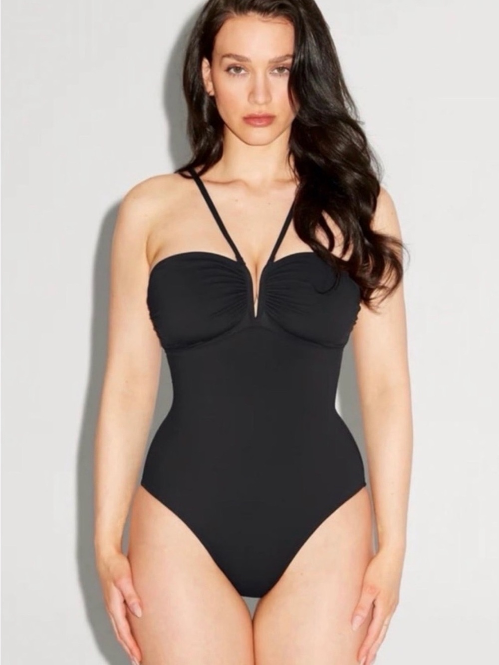 TA3 NWOT Black One-Piece Swim Suit with Strappy Detail